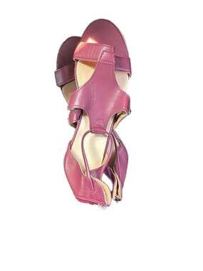 Gladiator Style Wedge Sandal in Wine